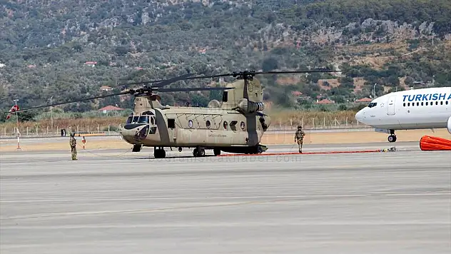 Orman yangınlarının ardından soğutma çalışmaları için ABD'den 2 helikopter geldi