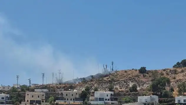 Ortakent'te korkutan yangın! Yerleşim Alanlarına Yaklaştı!