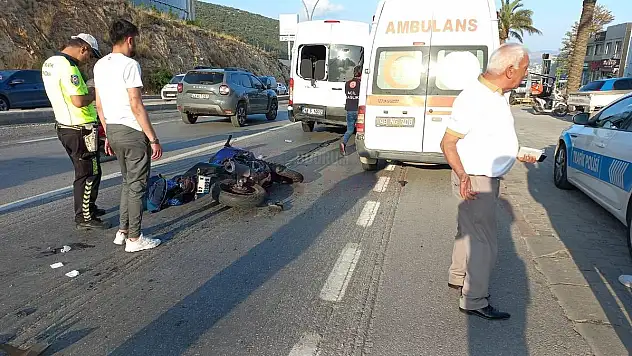 Ortakent'te Motosiklet Kazasında 2 Kişi Yaralandı