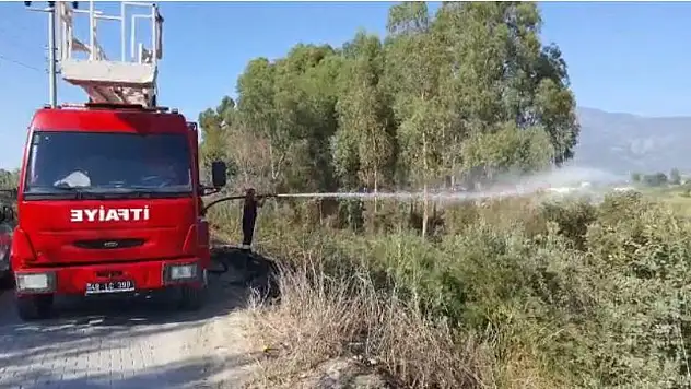 Otluk Alanda Çıkan Yangında 1 Dönüm Zarar Gördü