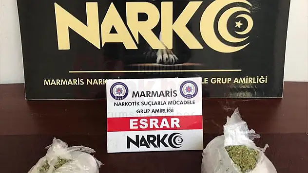 Otobüsteki yolcunun çantasında 1 kilo 518 gram esrar ele geçirildi
