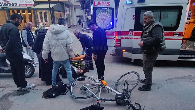 Otomobil Bisiklete Çarptı: 1 Yaralı