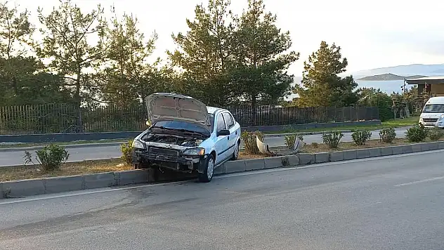Refuja Çıkan Otomobilde Maddi Hasar Meydana Geldi