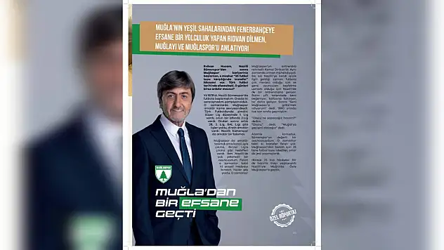 Rıdvan Dilmen Muğlaspor'un dergisinde