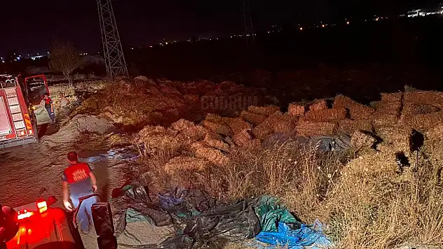 Saman Deposunda Yangın Çıktı