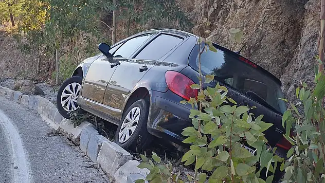 Şarampolde Duran Araç Merak Konusu Oldu