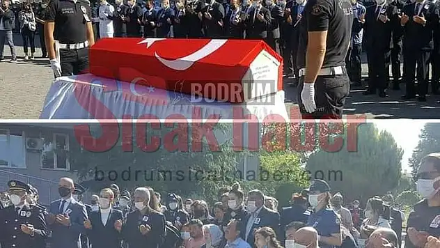 Şehit Olan Polis Memuru Ercan Yangöz için İl Emniyet Müdürlüğü Önünde Cenaze Töreni Düzenlendi