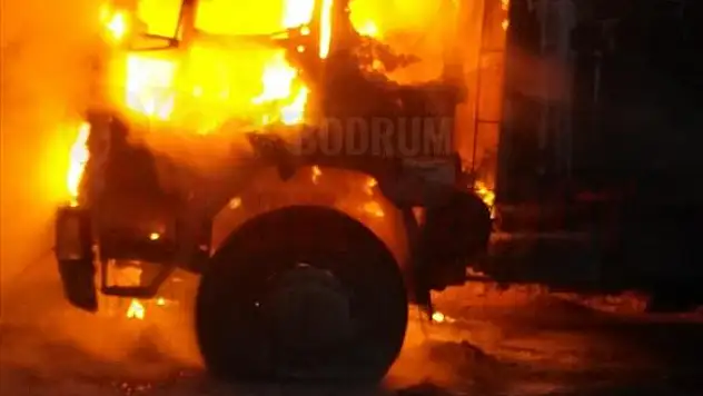 Seyir Halindeki Kamyonda Çıkan Yangın Hasara Yol Açtı