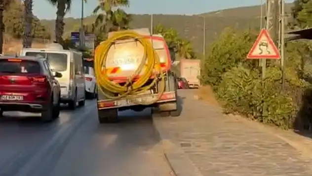 Su tankeri trafiği tehlikeye attı !