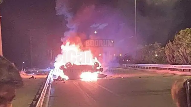 Takla Atan Araç Alev Alev Yandı