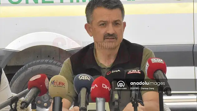 Tarım ve Orman Bakanı Pakdemirli, Muğla'nın Ula Yangın Yönetim Merkezi'nde konuştu