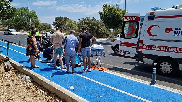 Tek Kişilik Scooter'a 2 Kişi Binince Kaza Geliyorum Dedi