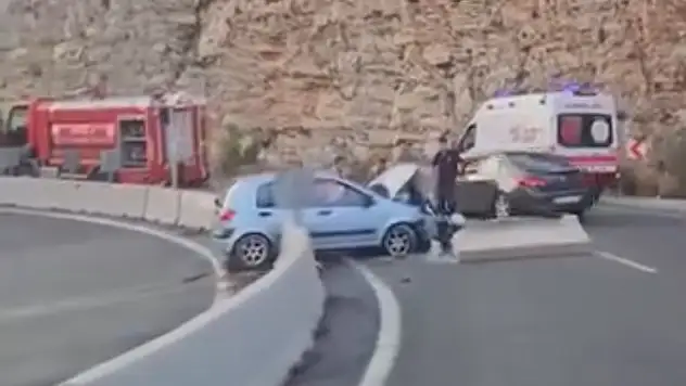 Tek taraflı kazada yaralılar için seferberlik !