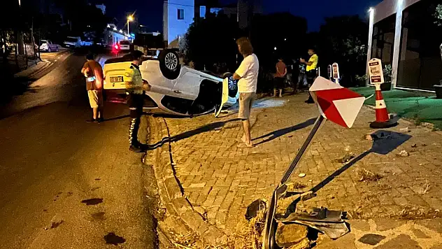 Ters Dönen Araçta 1 Kişi Yaralandı