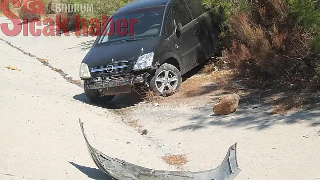 Torba'da Kontrolü Kaybeden Araç Şarampole Uçtu