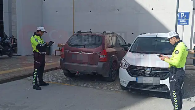 Trafik Tescil ve Denetleme Büro Amirliği Ekipleri Engelli Parklarında Denetimlerde Bulundu