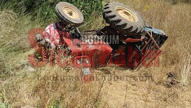 Traktör devrildi: 1 ölü, 1 yaralı