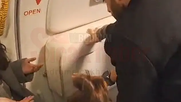 Turist Kadın Uçağı Birbirine Kattı