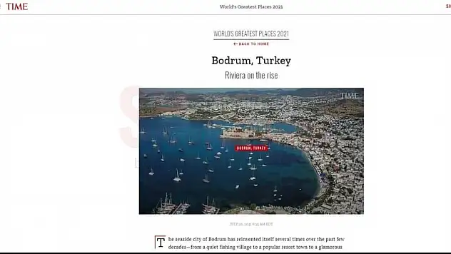 Turizm Cenneti Bodrum Time Dergisinin Listesinde Yer Aldı