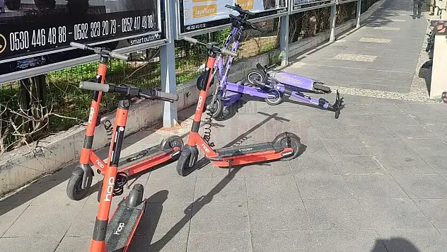 Uygunsuz Park Edilen Skuterler Toplatıldı