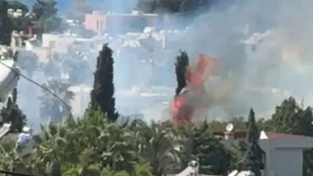 Yalıkavak çarşısında yangın paniği !