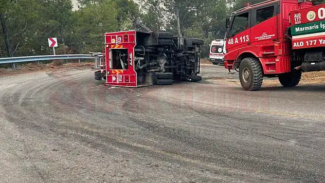 Yangın'a Yardıma Giden İtfaiye Aracı Kaza Yaptı