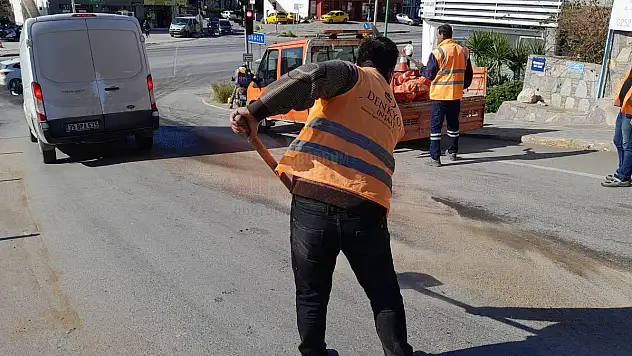 Yola Dökülen Yağlar Tehlike Saçtı