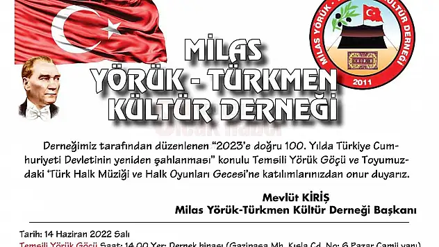 Yörükler Toy Gecesinde Buluşuyor
