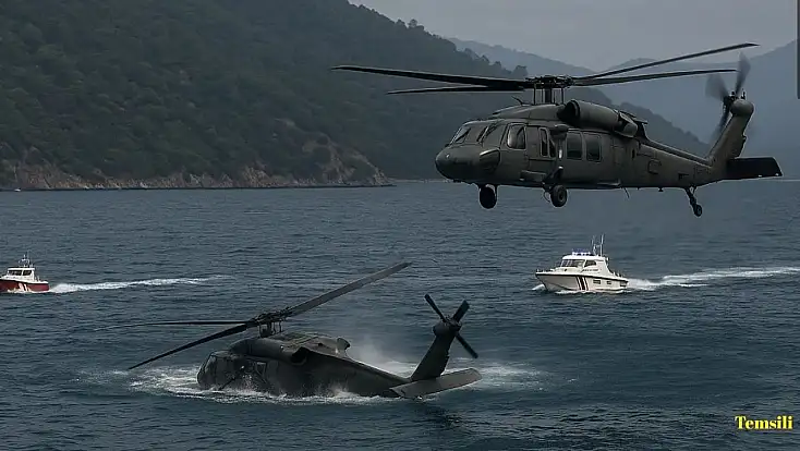 Askeri Helikopter Düştü! 4 Asker Yaralandı!