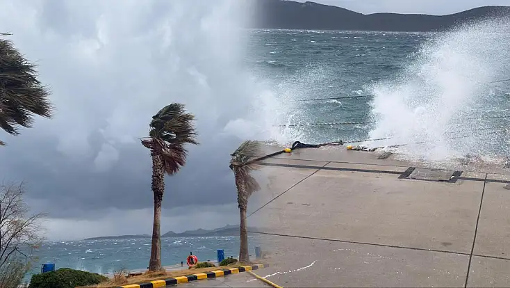 Bodrum’da 90 Km/sa hıza ulaşacak fırtına geliyor