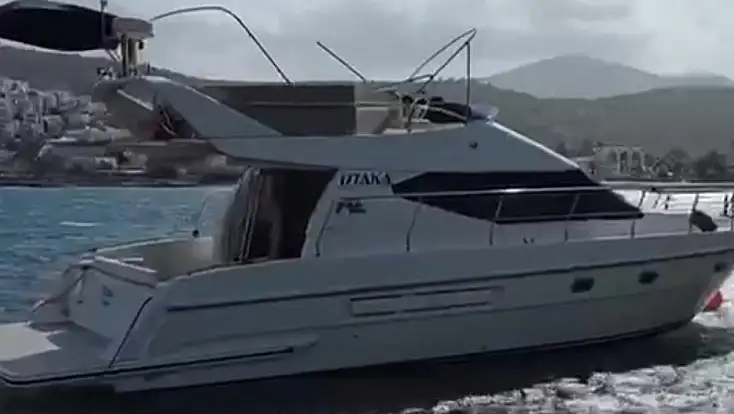 Halat koptu tekne sürüklenmeye başladı