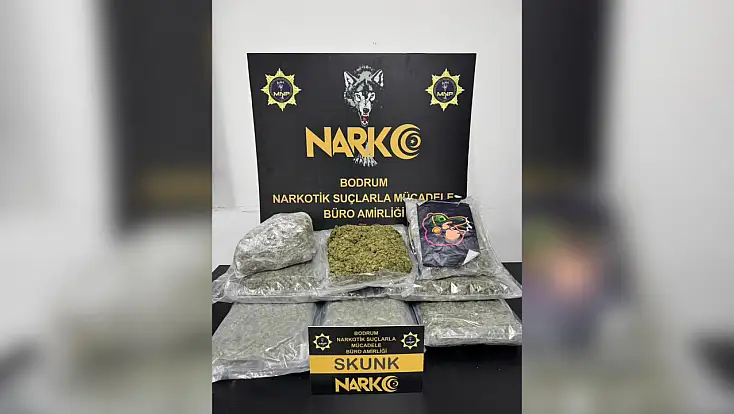 Otobüste 8 kilo uyuşturucu madde ele geçirildi