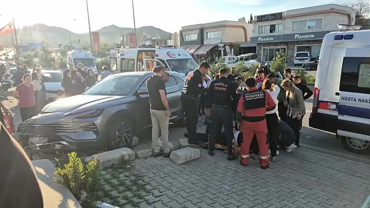 Turgutreis-Bodrum yolunda kalp krizi faciası  otomobil beş araca çarptı