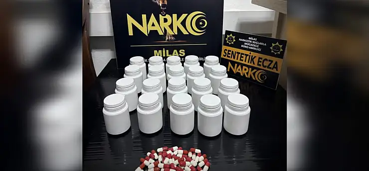 1117 adet sentetik ecza ele geçirildi şüpheli tutuklandı