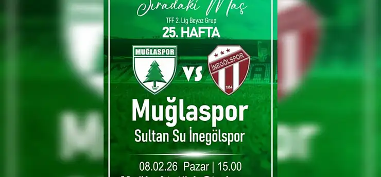 Zirve takibi Muğlaspor, Sultan Su İnegölspor'u ağırlayacak