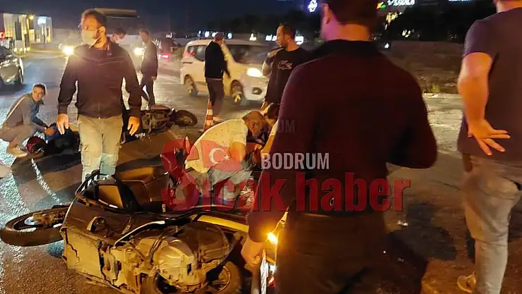 2 Motor Kafa Kafaya Çarpıştı 2 kişi yaralandı