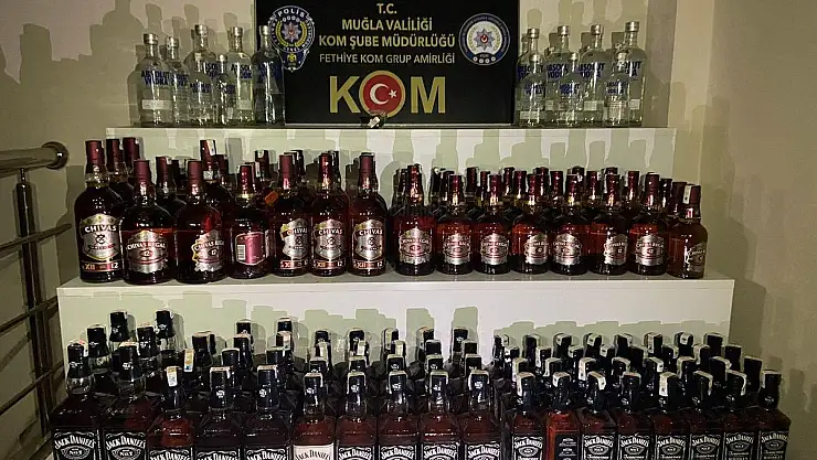 315 litre Şişelenmiş Sahte Alkol Yakalandı