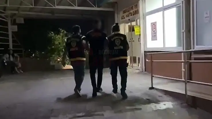 Ağaca Çıkarak Meşaleli Şov Yapan Şahıs Gözaltına Alındı