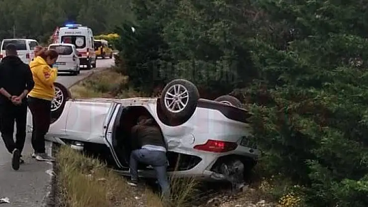 Alkollü Sürücü Yoldan Çıkarak Otomobili Devirdi