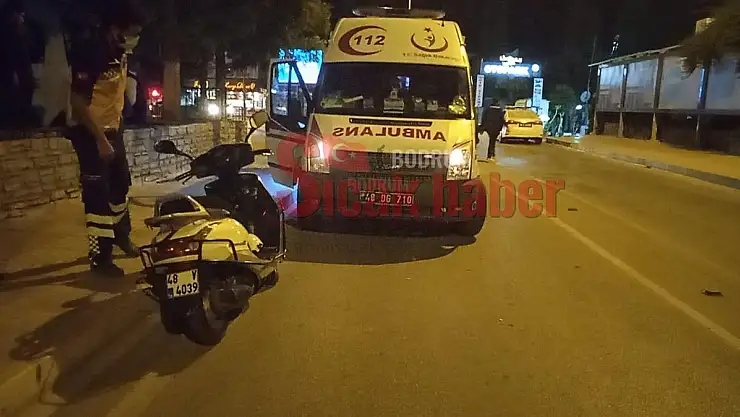 Alkolü Şahıs Motordan Düşerek Yaralandı