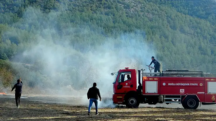 Anız Yangını Hızlı Müdahale ile Söndürüldü