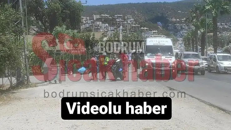 Araçla motosiklet çarpıştı 1 yaralı