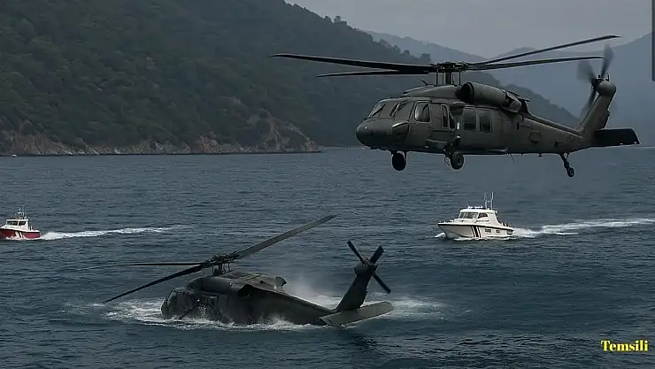 Askeri Helikopter Düştü! 4 Asker Yaralandı!