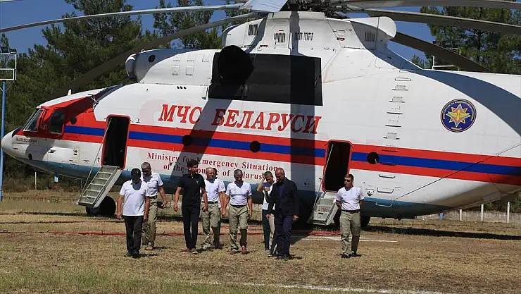 Belarustan kiralanan 15 ton su atma kapasiteli helikopter görevine devam ediyor