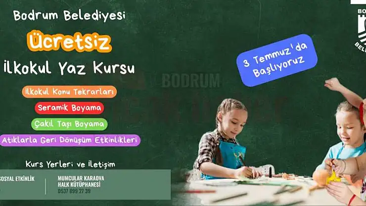 BELEDİYEDEN YAZ TATİLİNDE ÇOCUKLARA EĞİTİCİ VE EĞLENCELİ KURSLAR