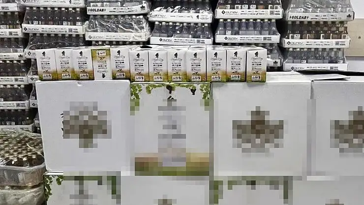 Binlerce Şişe Kaçak Alkol Yakalandı