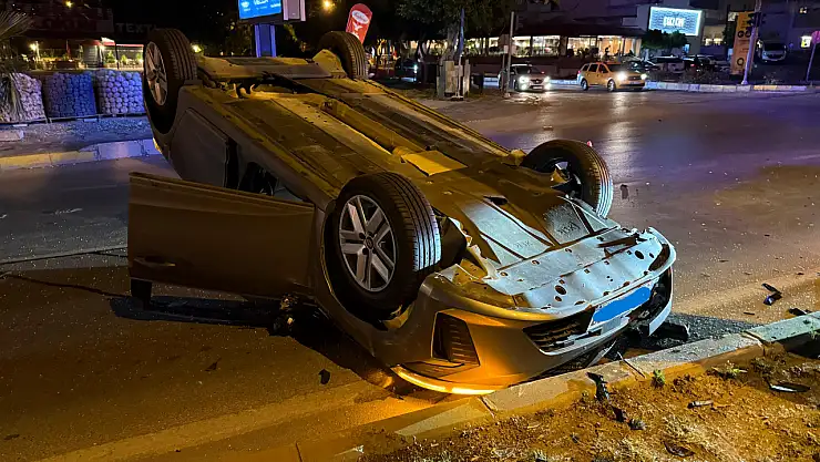 Bir anlık hata araç takla atarak durabildi