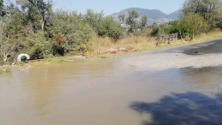 Bitez'de aynı noktada yine isale hattı patladı ! bu israfın hesabını kim verecek?