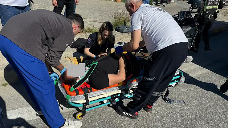 Bitez Kavşağı'nda Kaza: Motosiklet Sürücüsü Yaralandı