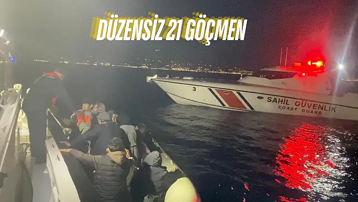 Bodrum Açıklarında 21 Düzensiz Göçmen Yakalandı, 1 Kişi Gözaltına Alındı